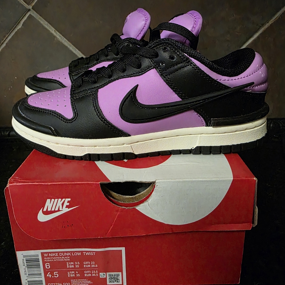 Nike Dunk Low Twist Sneakers in Black and Purple